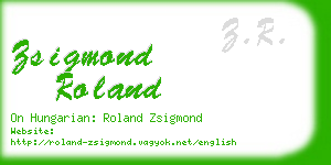 zsigmond roland business card
